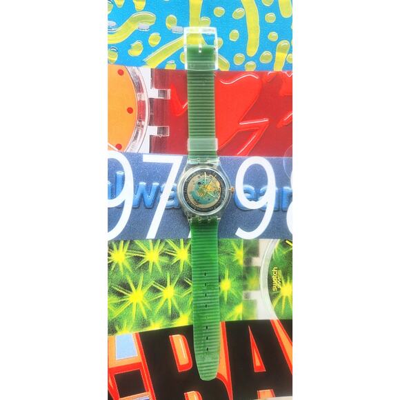 Swatch TIME TO MOVE SAK102 1992 Automatic 23 Jewles watch New Old Stock - Picture 3 of 9